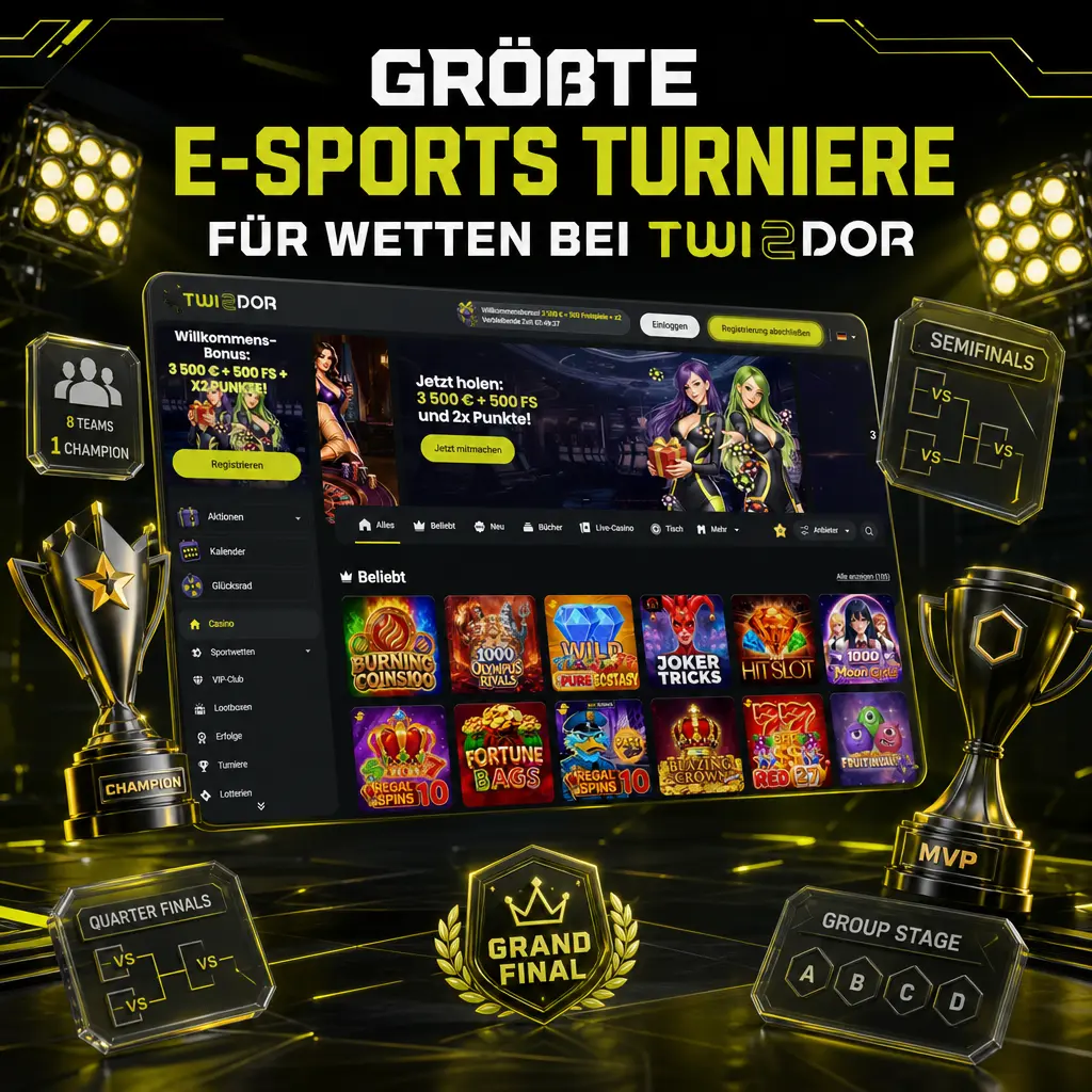 Übersicht der größten E-Sports Turniere wie IEM Katowice, The International und Worlds für Wetten bei Twindor