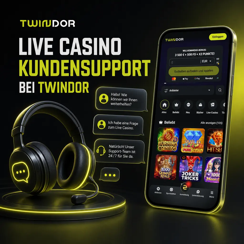 Twindor Live Casino Kundensupport: 24/7 Hilfe per Live-Chat, E-Mail und FAQ auf Deutsch für Spieler.