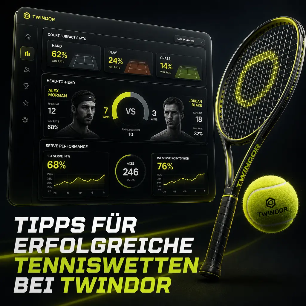 Tipps für erfolgreiche Tenniswetten bei Twindor: Spielerform, Head-to-Head-Statistiken, Belag und Bankroll-Management im Überblick.