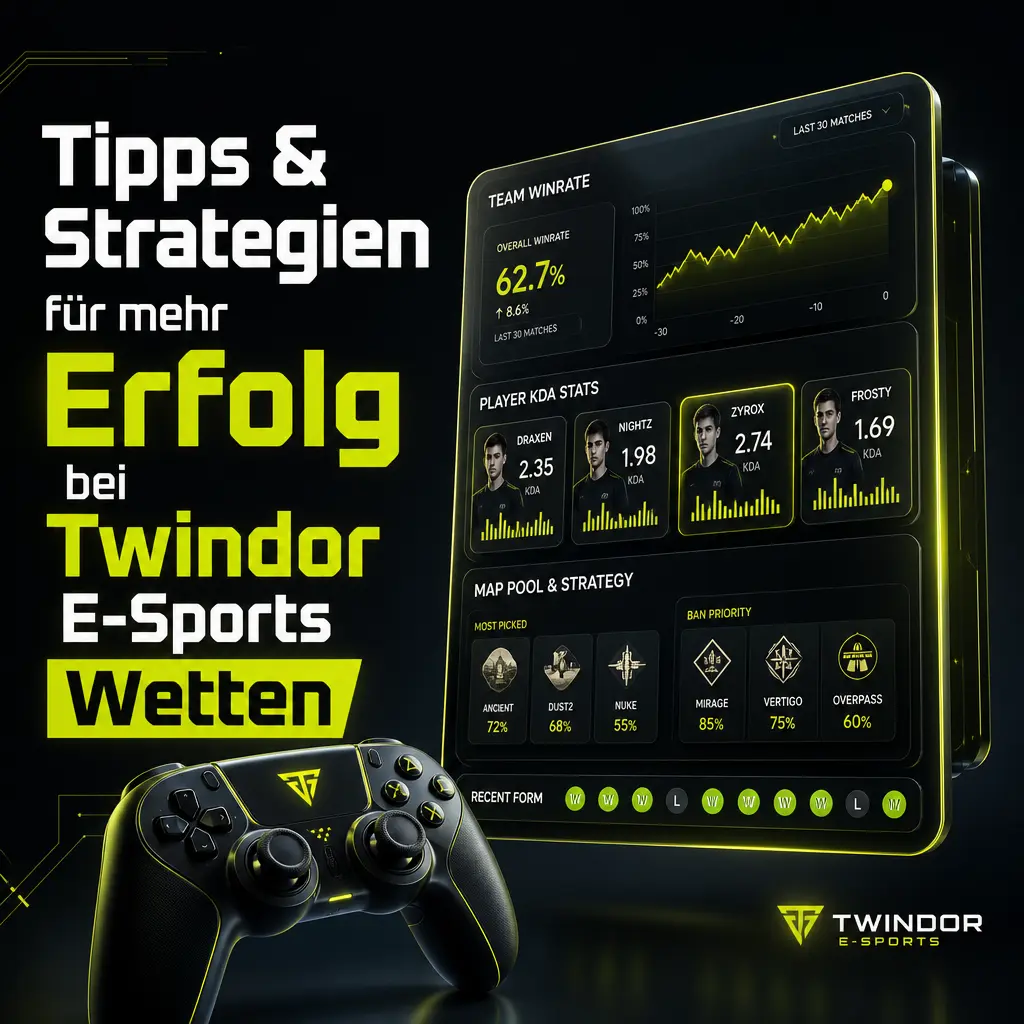 Strategien und Tipps für erfolgreiche E-Sports Wetten bei Twindor: Bankroll-Management, Statistiken und Live-Quoten im Fokus.