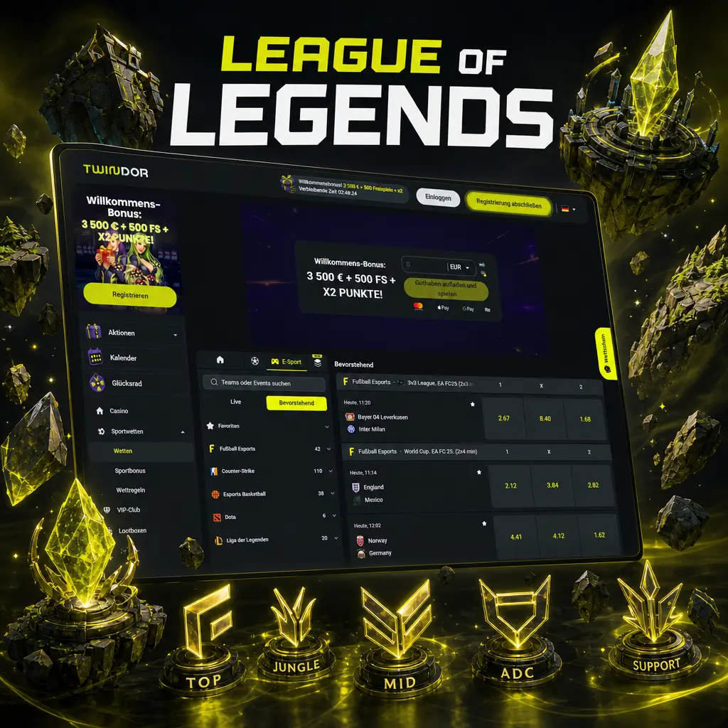 League of Legends: Zwei Teams kämpfen auf Summoner's Rift um Türme und den gegnerischen Nexus im E-Sport-Match