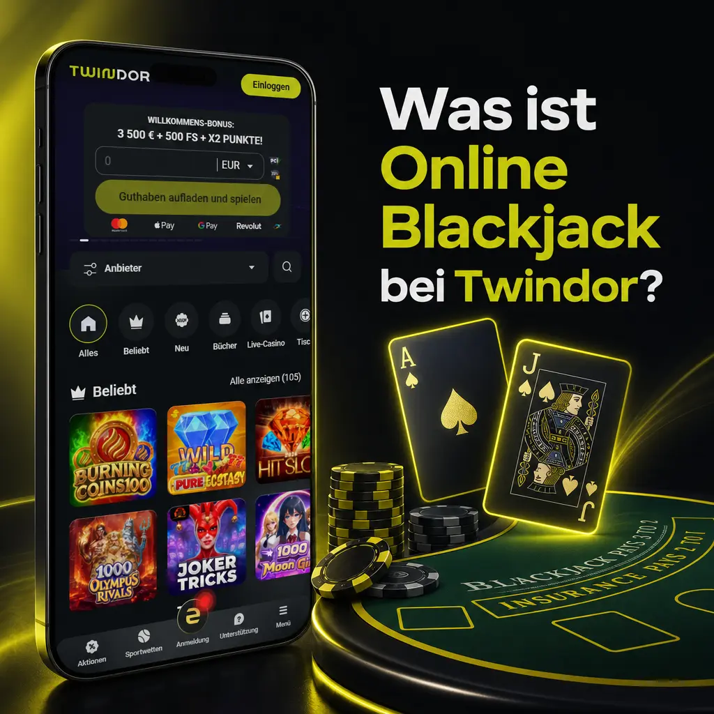 Online Blackjack bei Twindor: über 20 Tischvarianten mit Live-Dealer in HD, spielbar per Desktop, APK oder App.